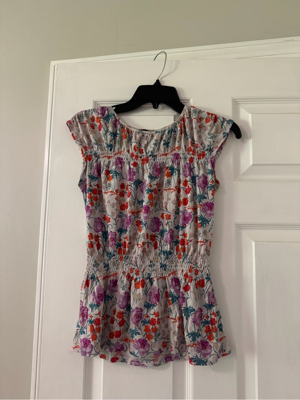 Ann Taylor Ruffled Peplum Top